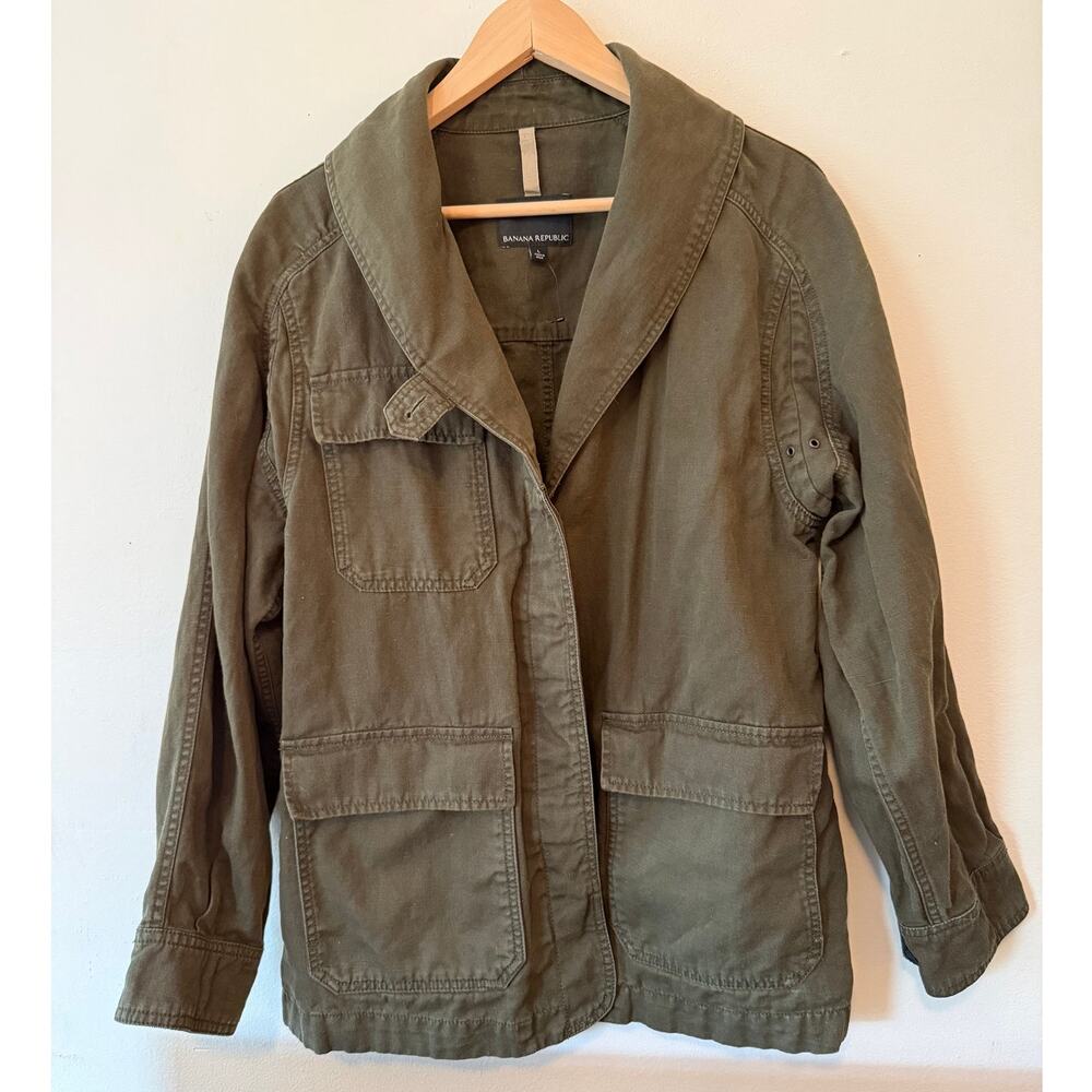NWT Banana Republic olive green utility jacket size L